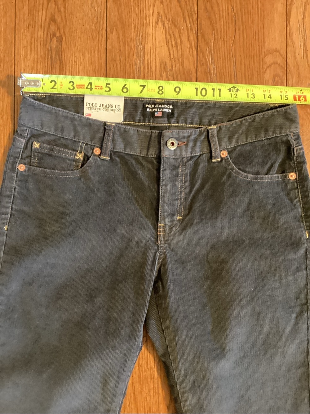 Ralph Lauren vintage Polo Jeans Co. dark gray corduroy pants. Women’s size 6x32 - Picture 9 of 16